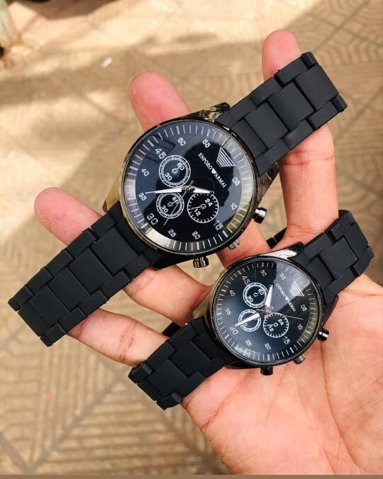 Couple Watch black Armani Fashion House