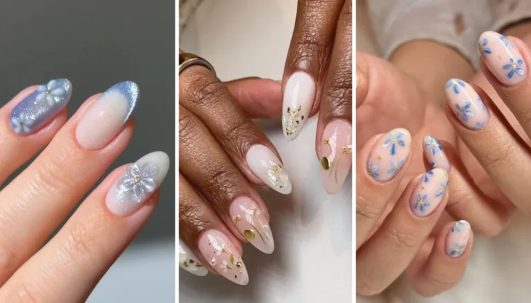 Spring’s Floral Nail Art Features a Bouquet of Textures and Finishes