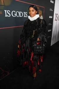Janelle Monáe Cinematic Fashion Statement at the New York Premiere of Is God Is Highlights Southern Gothic Aesthetic