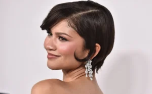 Zendaya Stuns in Dramatic Schiaparelli Gown and Ethereal Blue Makeup at "The Drama" Premiere