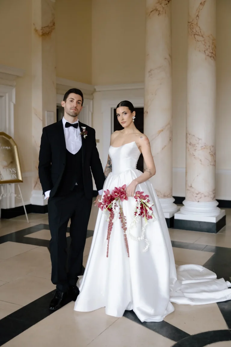Matrimony in Merlot Modern Romantic Wedding Inspiration at Botleys Mansion
