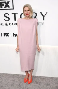 Naomi Watts Attends FX Love Story John F. Kennedy Jr. and Carolyn Bessette Awards Event in Balenciaga Spring 2026 Collection.
