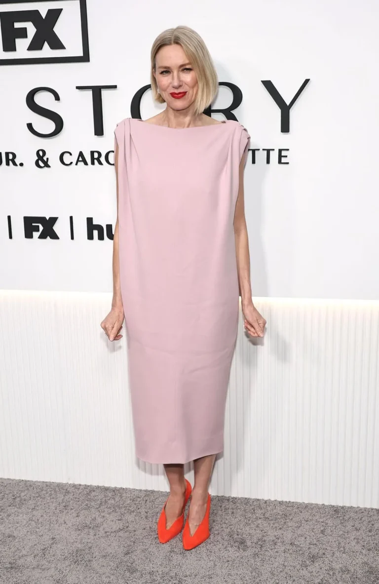 Naomi Watts Attends FX Love Story John F. Kennedy Jr. and Carolyn Bessette Awards Event in Balenciaga Spring 2026 Collection.