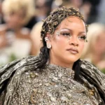 Rihanna Dominates the Met Gala with a Dazzling Metallic Masterpiece and Makeup Innovation