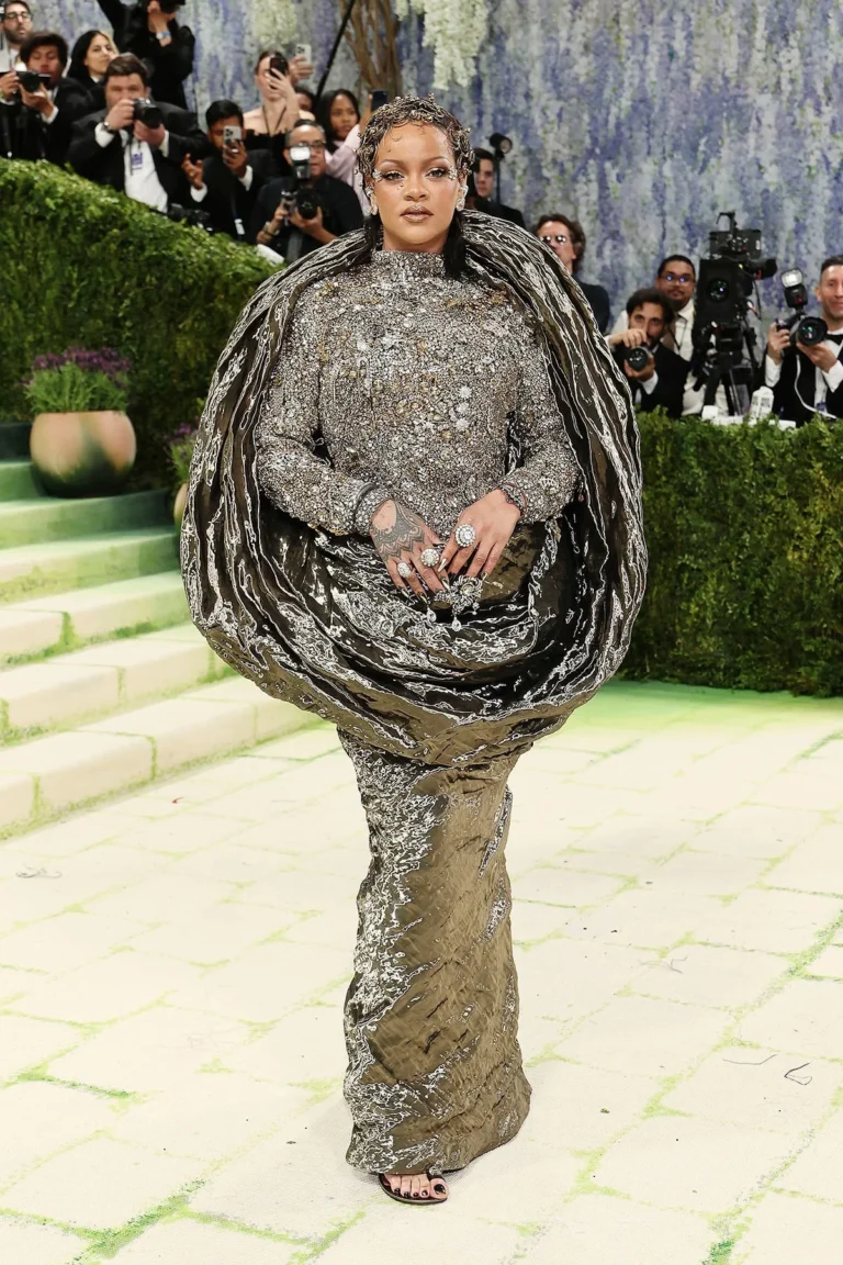 Rihanna Redefines Wearable Art in Custom Maison Margiela Artisanal at the 2026 Met Gala.