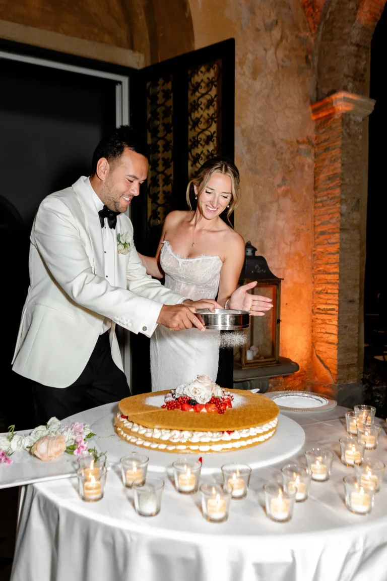 Anastasia and James Celebrate a Decade of Partnership with an Elegant Black Tie Destination Wedding at Villa di Striano in Florence Italy