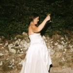 Danielle Frankel Bride at Family Home Wedding on Oak Island