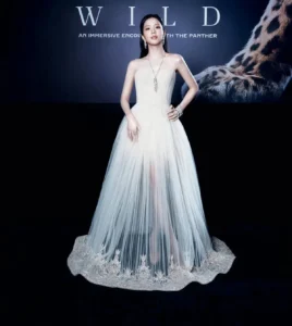 Jisoo Of BLACKPINK Headlines The Cartier Into The Wild Exhibition Opening In Seoul Wearing Georges Hobeika Couture