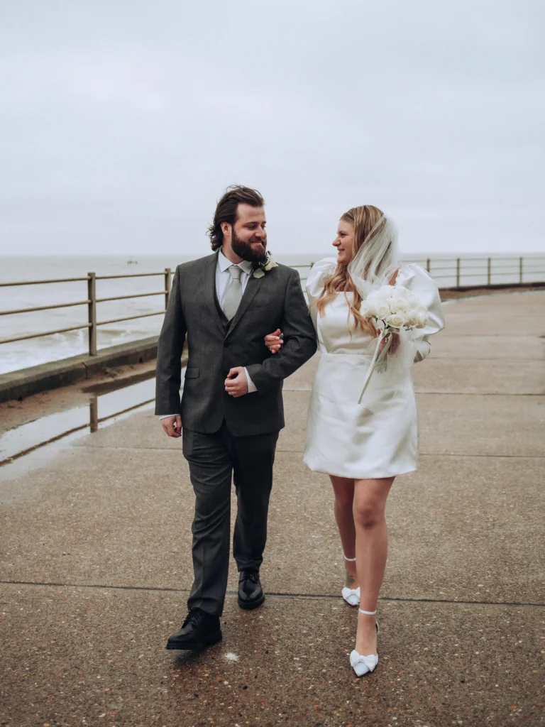 Libby and Charlie’s Intimate Minimalist & 1960s Inspired December Wedding
