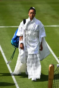 Naomi Osaka Blends Heritage and Tradition with Custom Hana Yagi Arrival Look at Wimbledon 2026