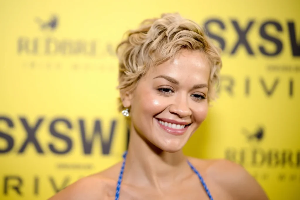 Rita Ora’s Pastel Jelly Glitter Nails Command Attention at Isle of Wight Festival