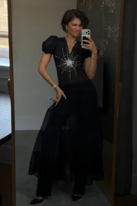 Zendaya Redefines Method Dressing in Custom Rodarte for Spider-Man Brand New Day Press Tour