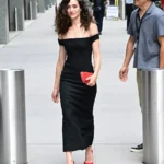 Emmy Rossum Showcases Julie de Libran Couture During Promotional Appearance for Hulu Thriller Furious in New York City