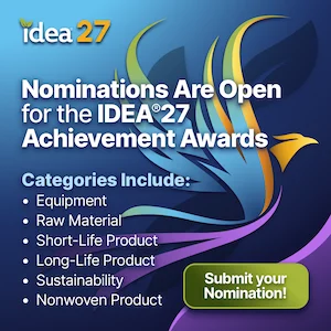 INDA and Nonwovens Industry Magazine Open Nominations for the 2027 IDEA Achievement Awards Highlighting Global Nonwoven Innovation