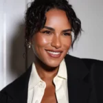 Saffron Hocking Radiates in Bronzed Armani Beauty Look Crafted by Alex Babsky for Hit Point Q&A Event
