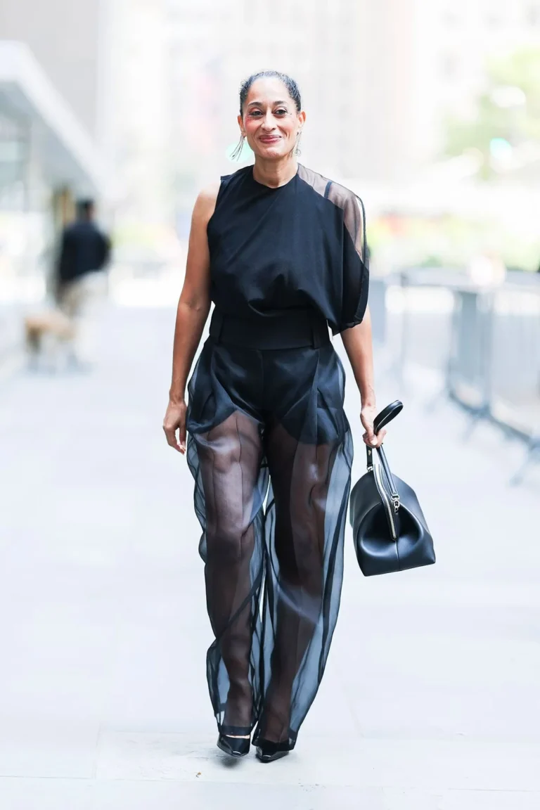 Tracee Ellis Ross Showcases Avant-Garde Summer Tailoring in Sportmax During New York City Press Tour for Broadway Debut Every Brilliant Thing