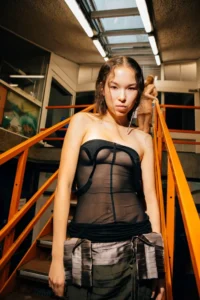 In a return to the London schedule, the KNWLS woman came undone in a tribute to Bettina Rheims’s seminal series Chambre Close