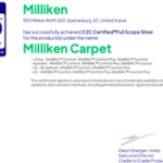 Milliken and Company Achieves Cradle to Cradle Certified Silver Version 5.0 for Global Carpet Portfolio
