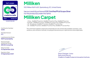 Milliken and Company Achieves Cradle to Cradle Certified Silver Version 5.0 for Global Carpet Portfolio
