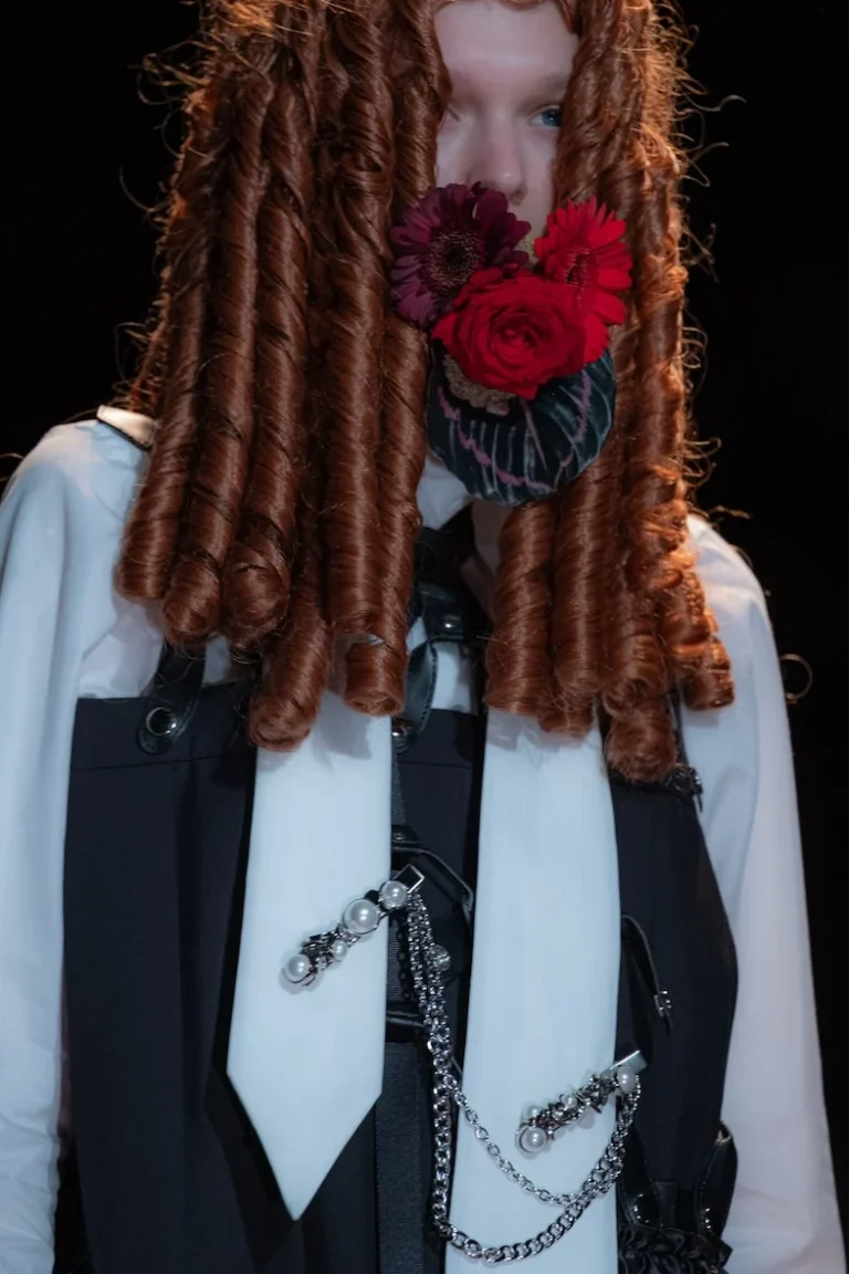 Noir Kei Ninomiya SS27 Collection Challenges Modern Technology with Organic Sculptures and Avant-Garde Botanical Motifs