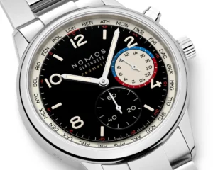 NOMOS Club Sport neomatik Worldtimer Dark expands the Glashütte brand’s reach into high-visibility travel complications